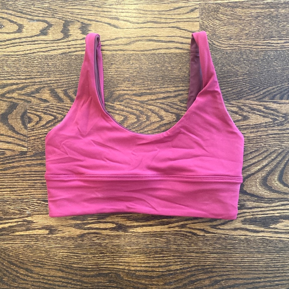 Lululemon Align Reversible Bra, A/B Cup, Size 6, Pomegranate/Red Merlot